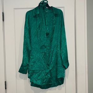 NWT 12th tribe button down dress w belt